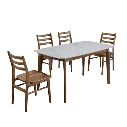 Hudson Ash Wood Dining Table with Sintered Stone Top Singapore