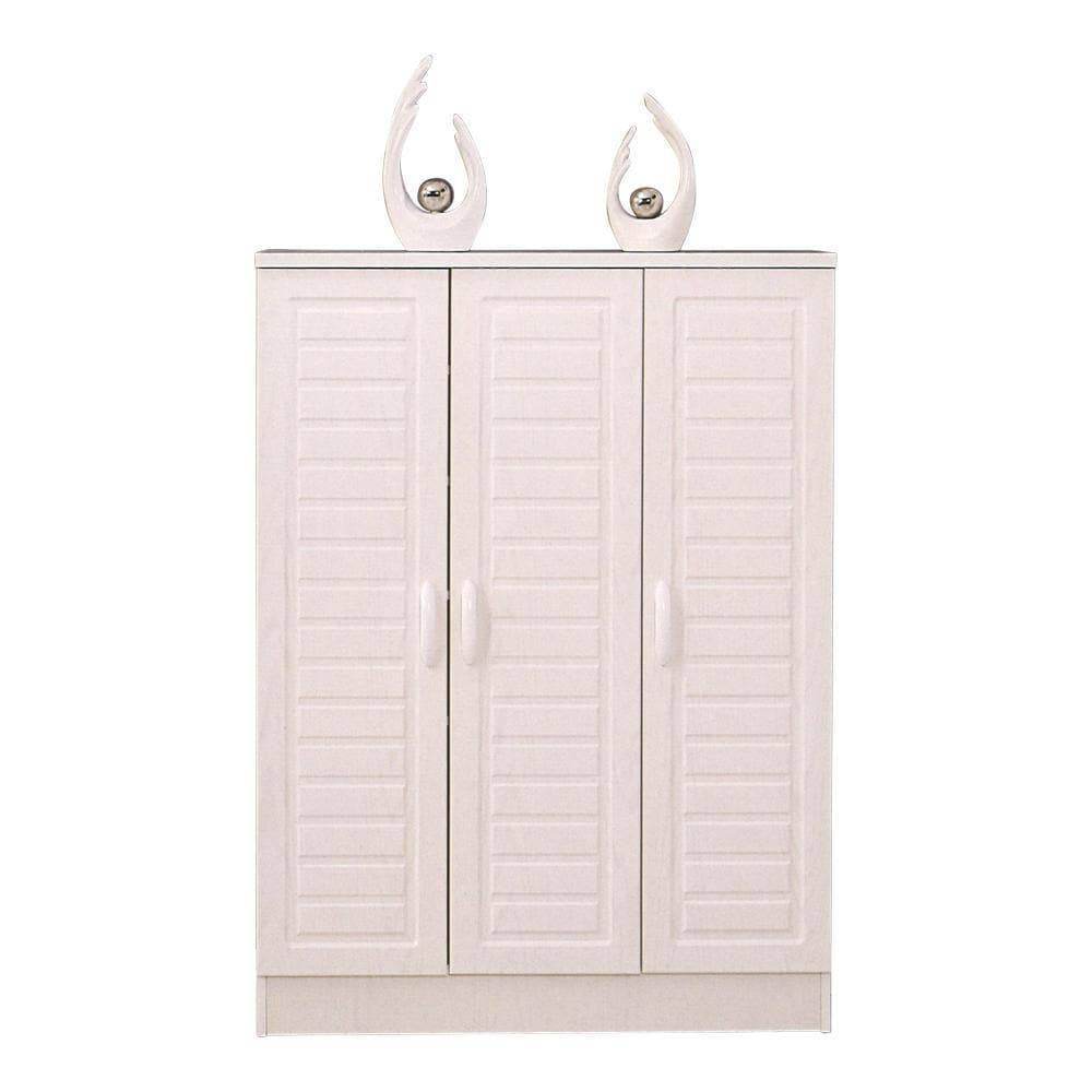 Iota White 3 Door Shoe Cabinet Singapore