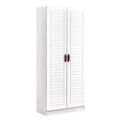 Jimene White Tall Shoe Cabinet Singapore