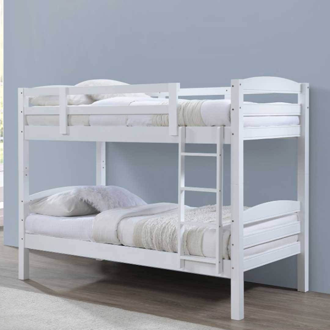 Juliette White Wooden Double Decker Bed Singapore