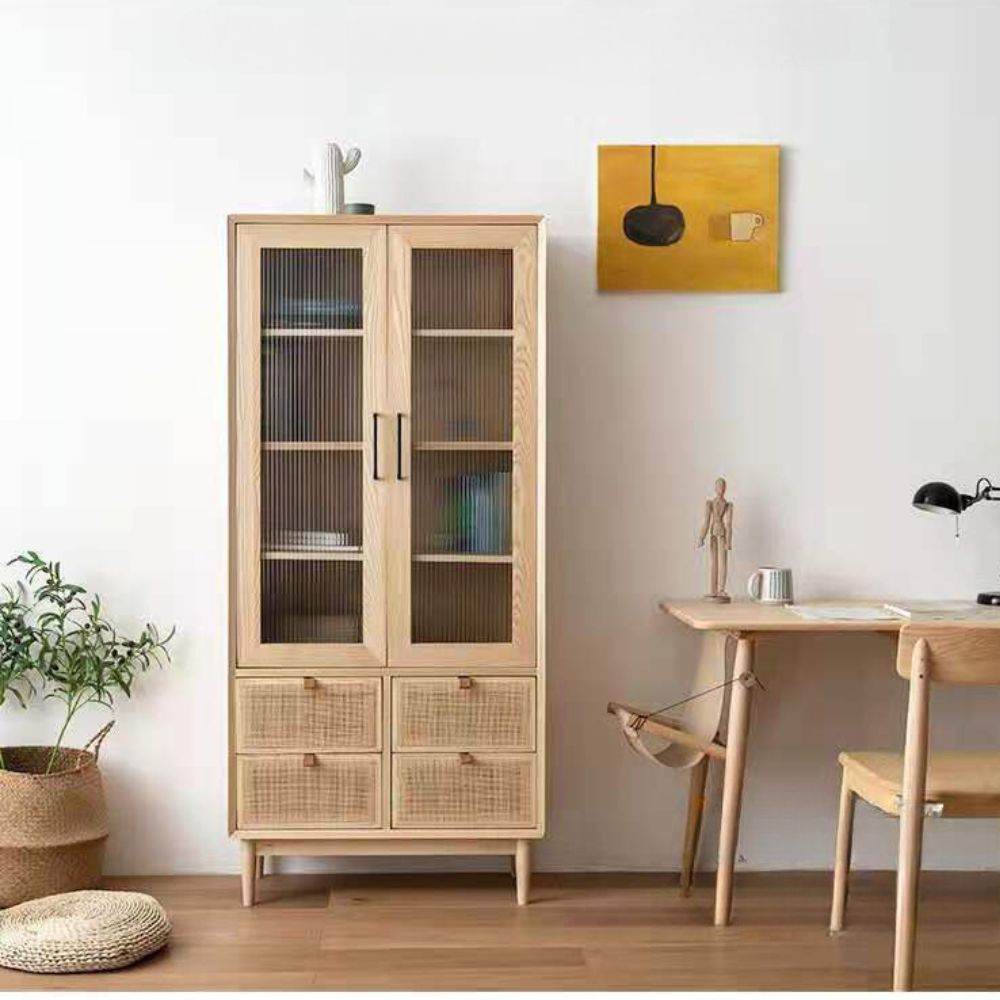 Kaiden Solid Wood Bookshelf Singapore