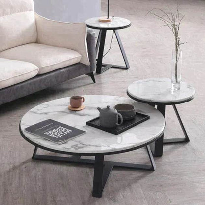 Kori Glossy Sintered Stone Nesting Coffee Table Singapore