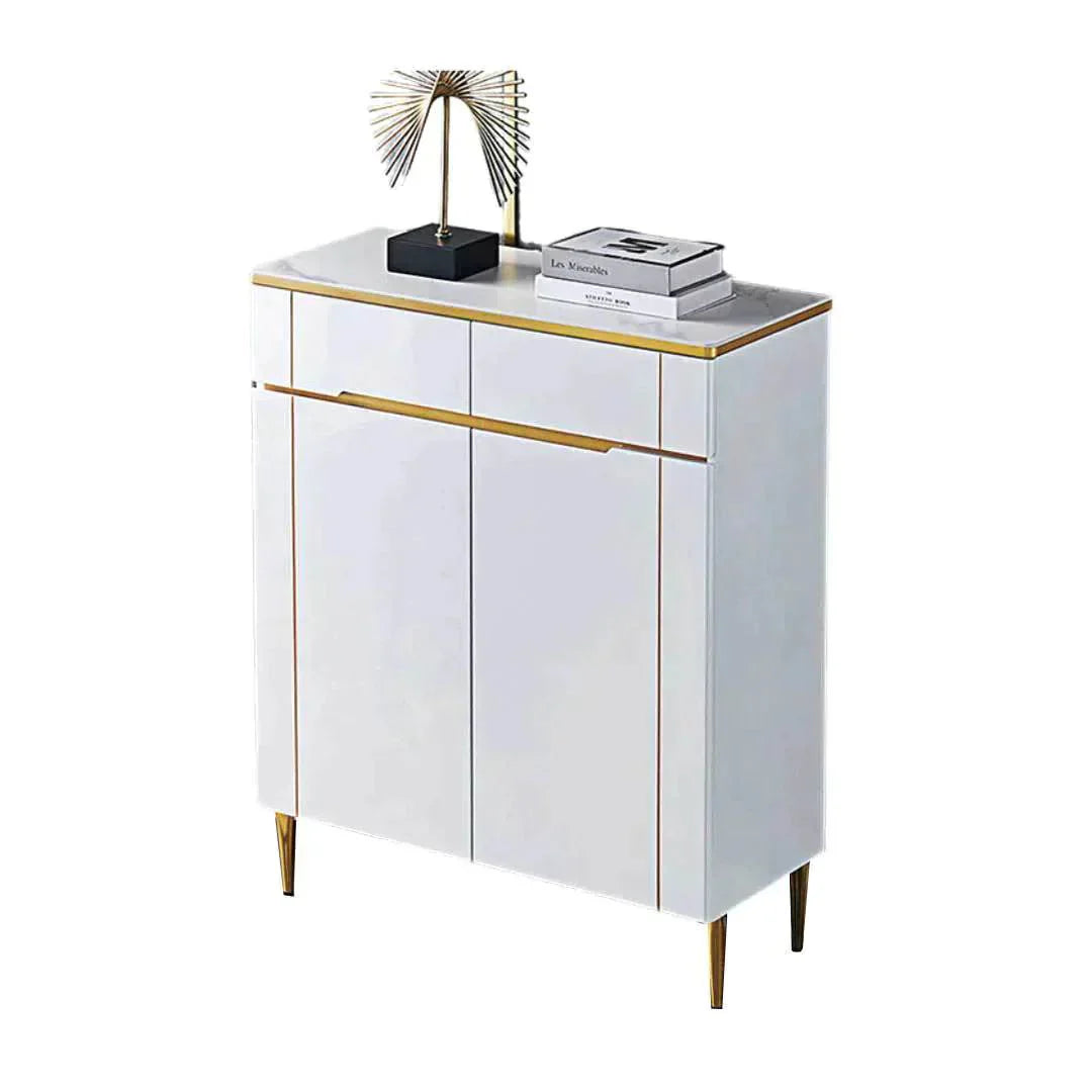 Laurell I Gold 2 Door Shoe Cabinet Singapore