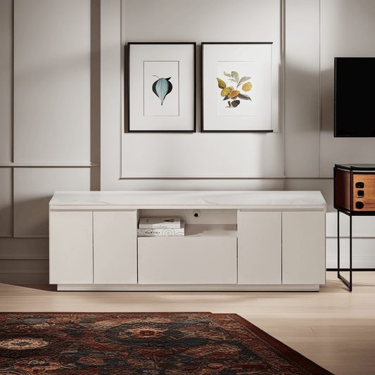 Lazarus II Glossy Sintered Stone TV Console Singapore