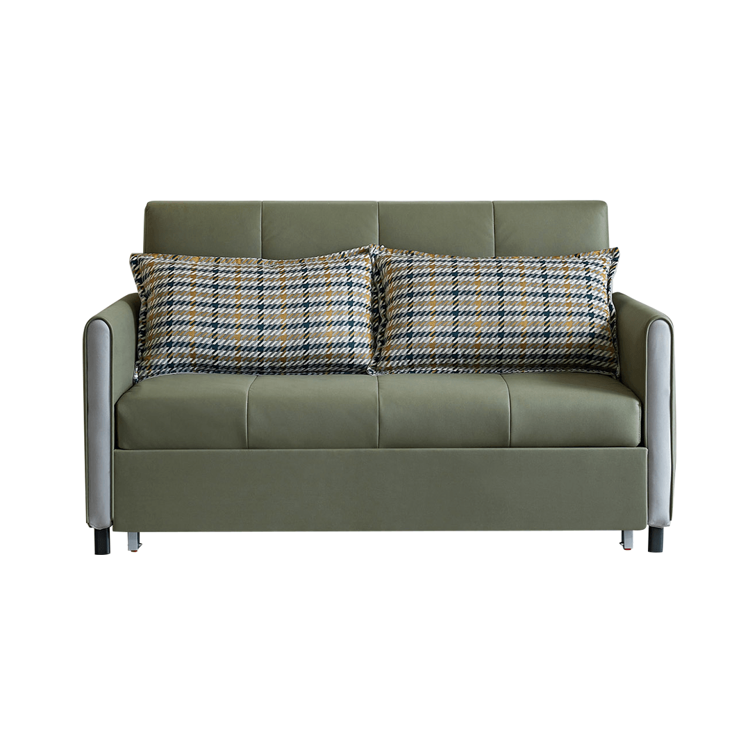 Leilani Leathaire Sofa Bed in Khaki Green Singapore