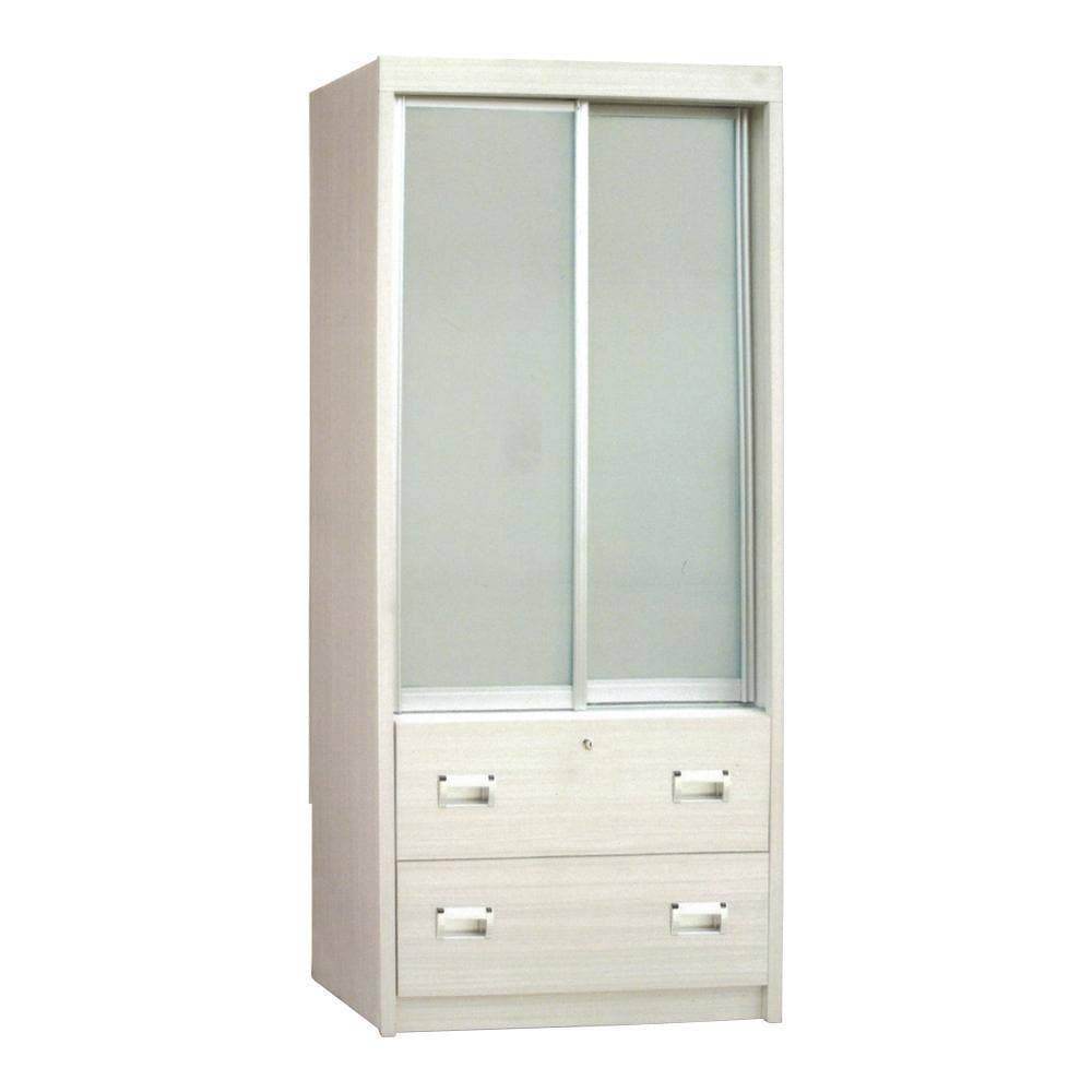 Mandolin White-Wash Sliding Wardrobe Singapore