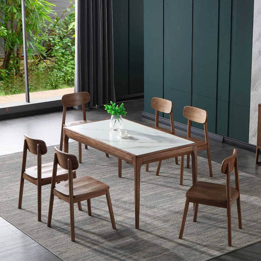 Marcio Ash Wood Dining Table (140cm/160cm) Singapore