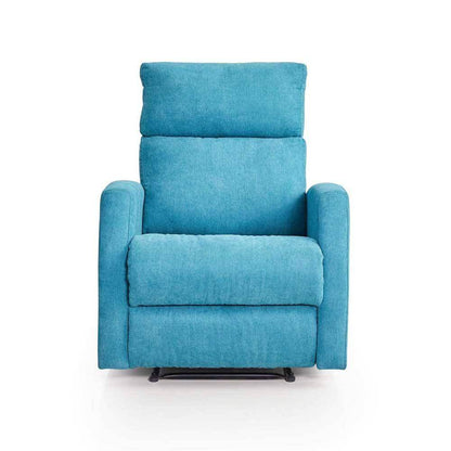 Marlene Blue Fabric Recliner Armchair Sofa Singapore