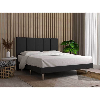 Maxcoil Vertical Tufted Fabric Bed Frame Singapore