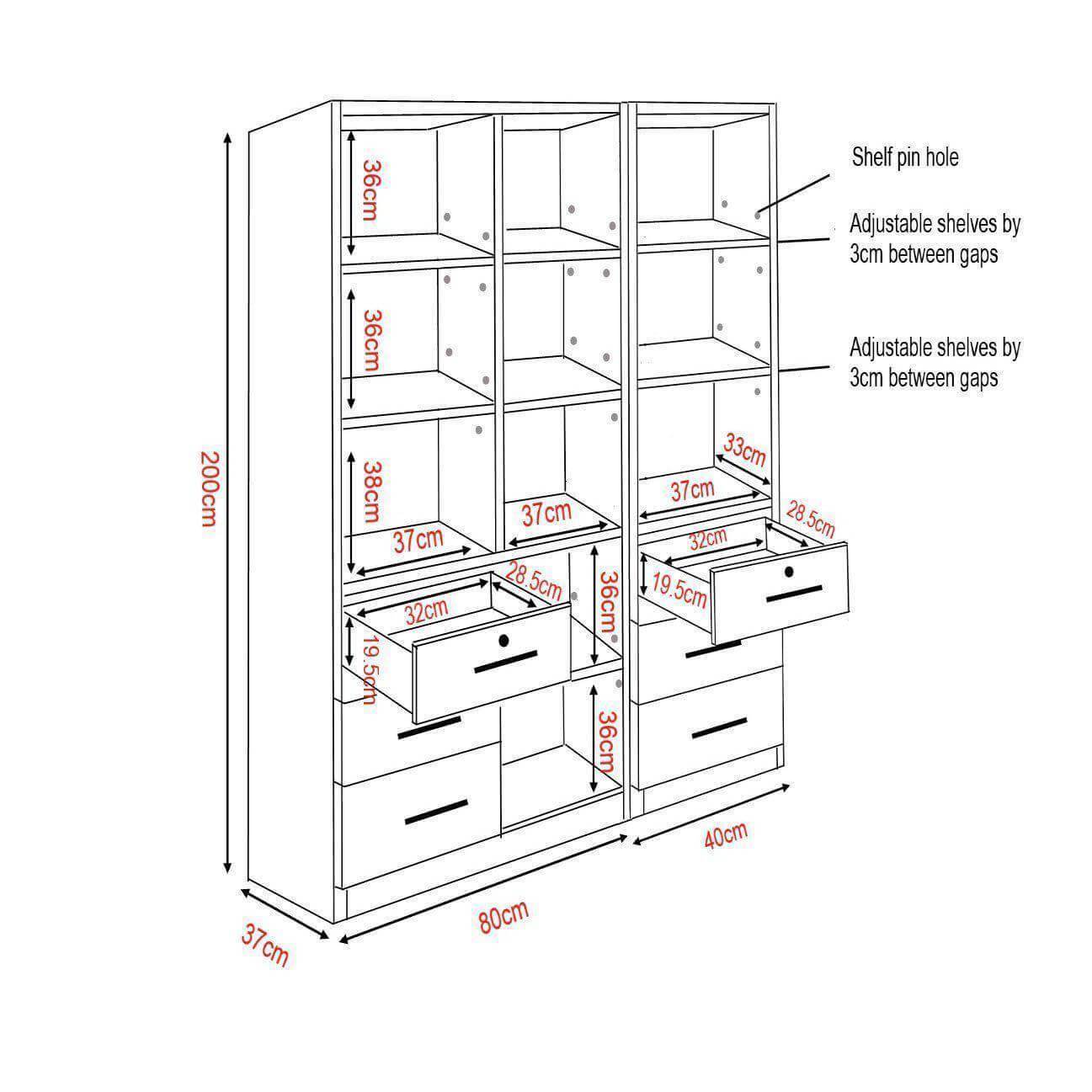 Micah III Bookshelf Singapore