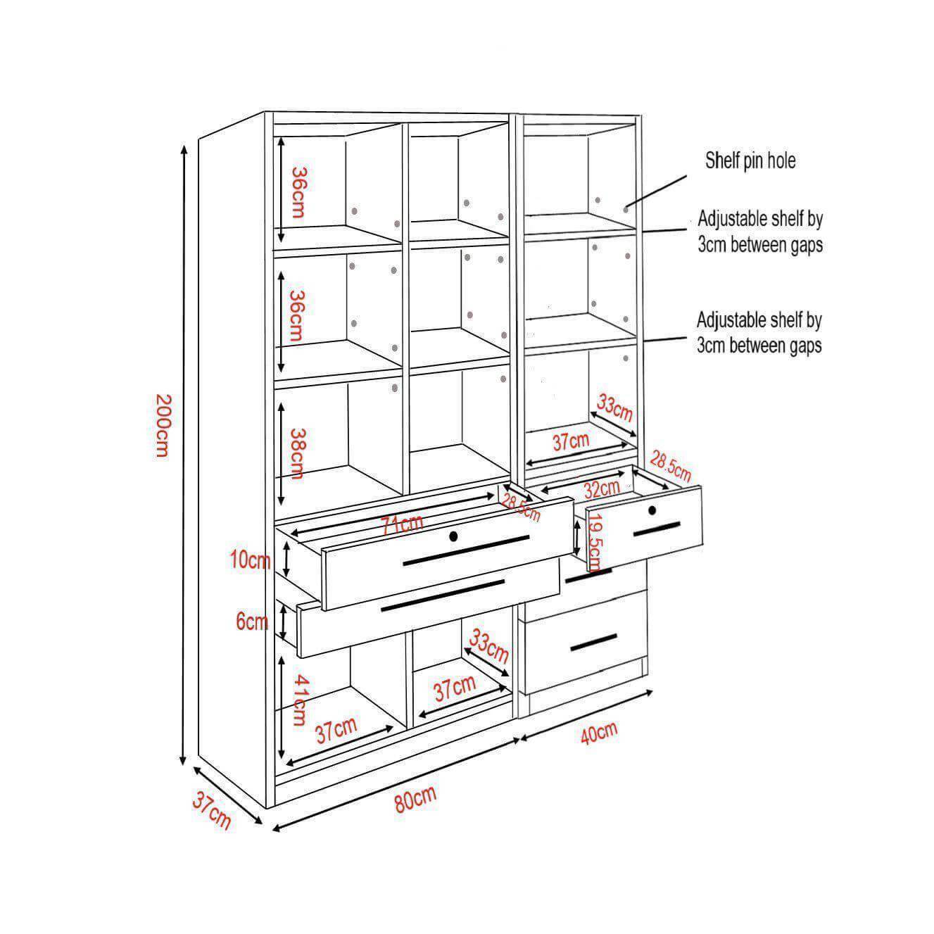 Micah IV Bookshelf Singapore