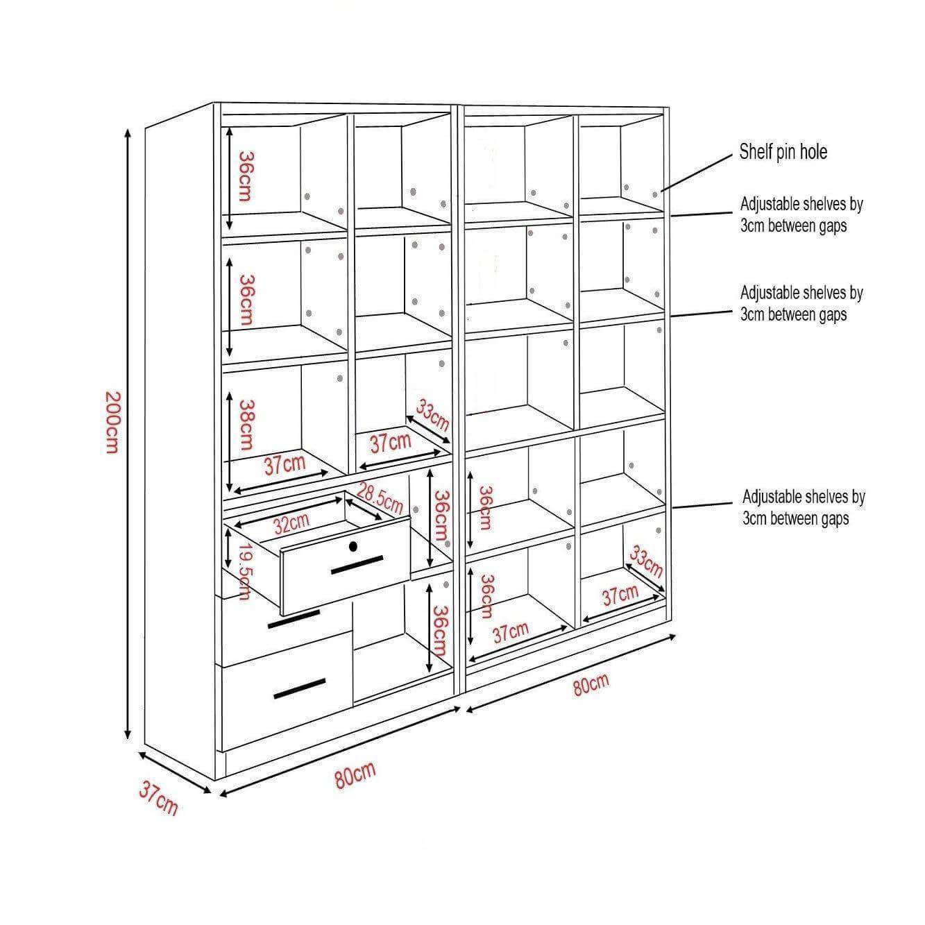 Moselle II Bookshelf Singapore