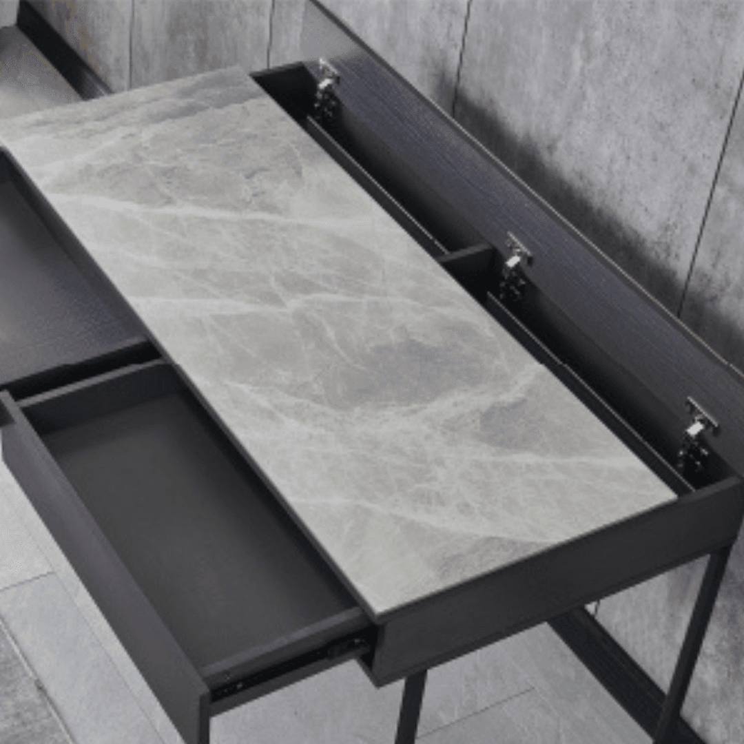 Muriel Glossy Sintered Stone Study Table (100cm/120cm) Singapore