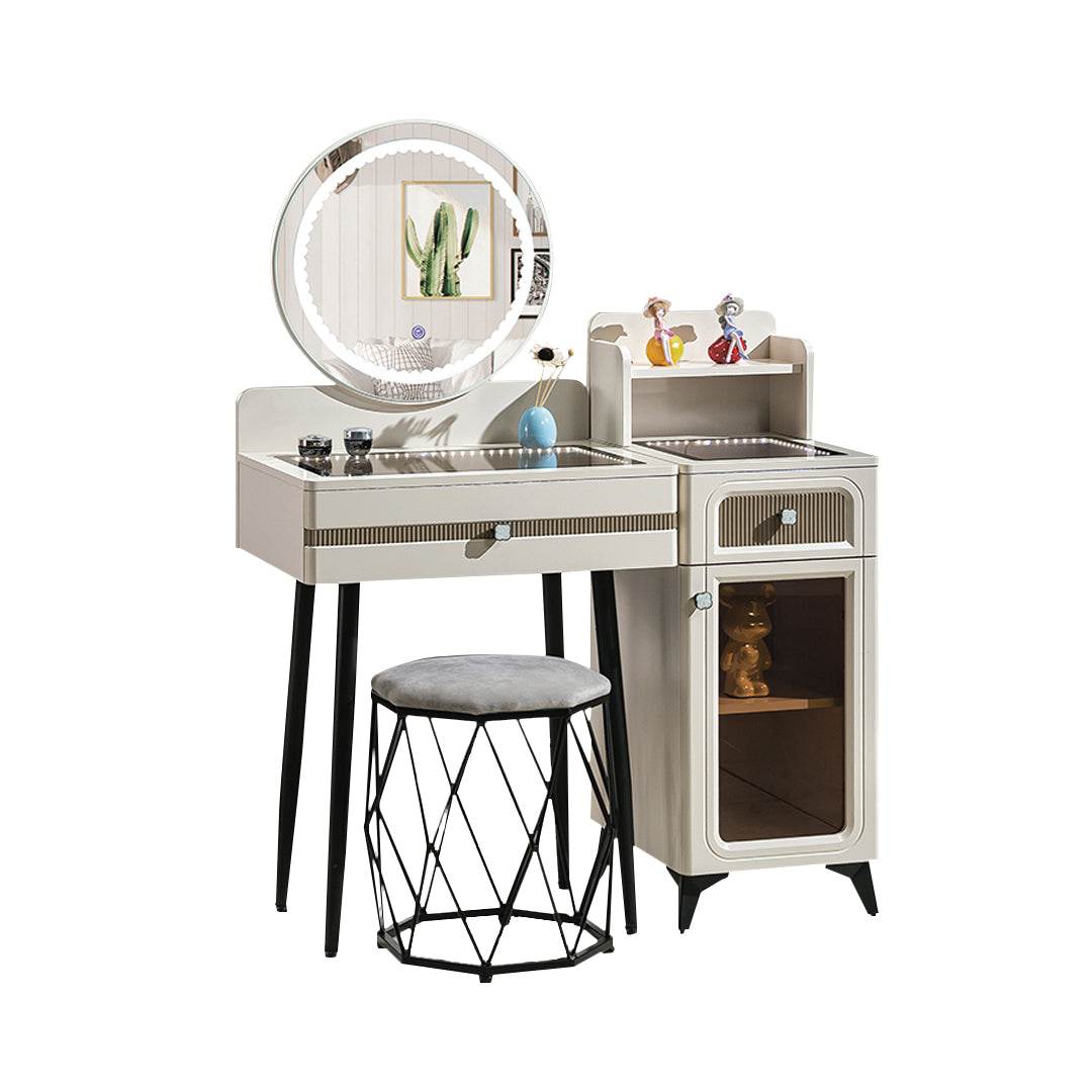 Ondine Dressing Table with Tempered Glass Top Singapore