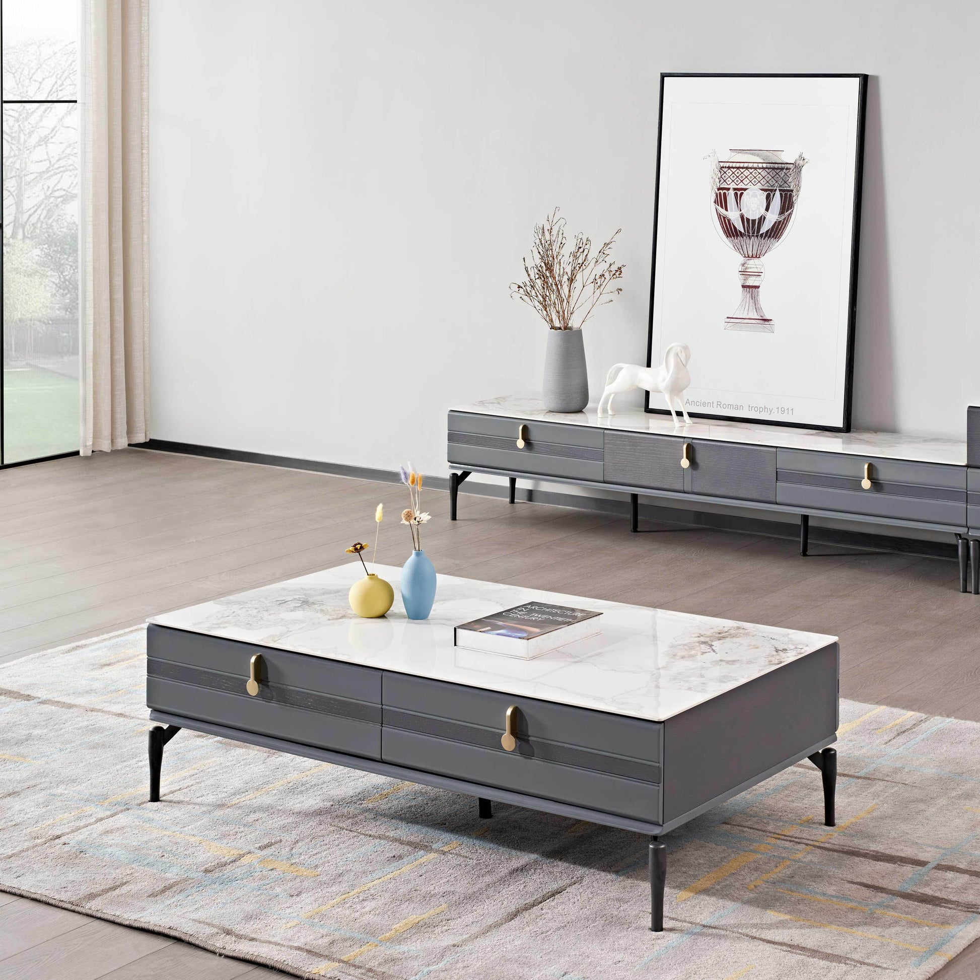 Paloma Polished Sintered Stone Coffee Table Singapore