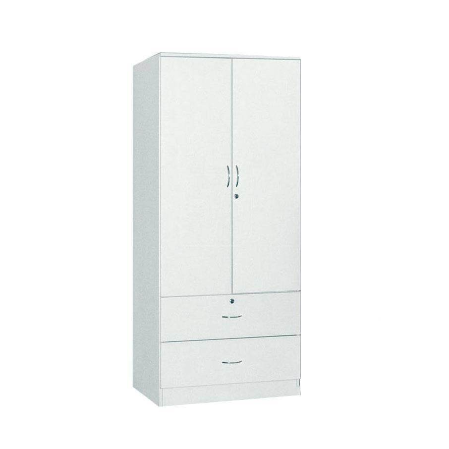 Polly 2 Doors White Wash Open Wardrobe Singapore