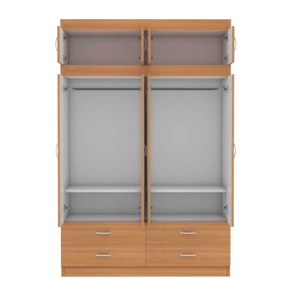 Quincy 4 Door Open Wardrobe with Top Singapore