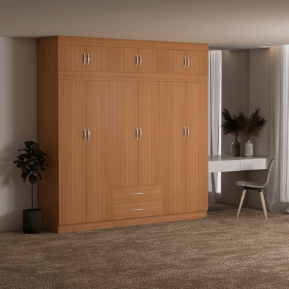 Quinton 6 Door Open Wardrobe with Top Singapore