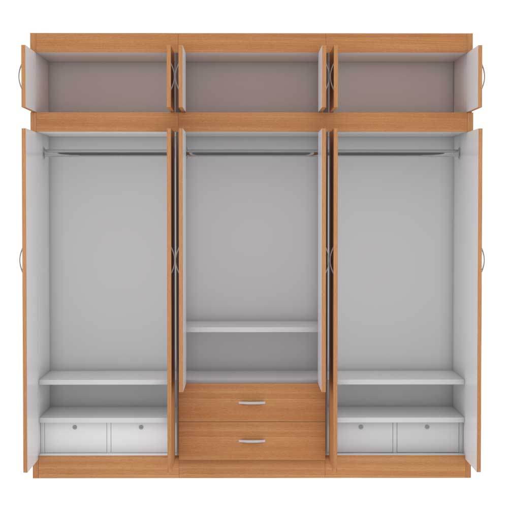 Quinton 6 Door Open Wardrobe with Top Singapore