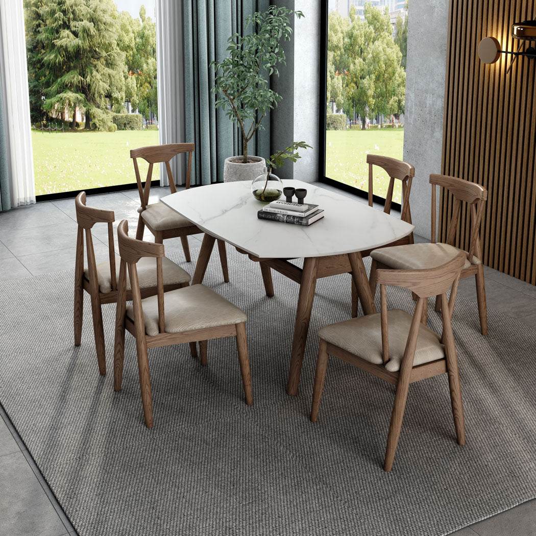 Redonda Extendable Sintered Stone Round Dining Table (1.3m) Singapore