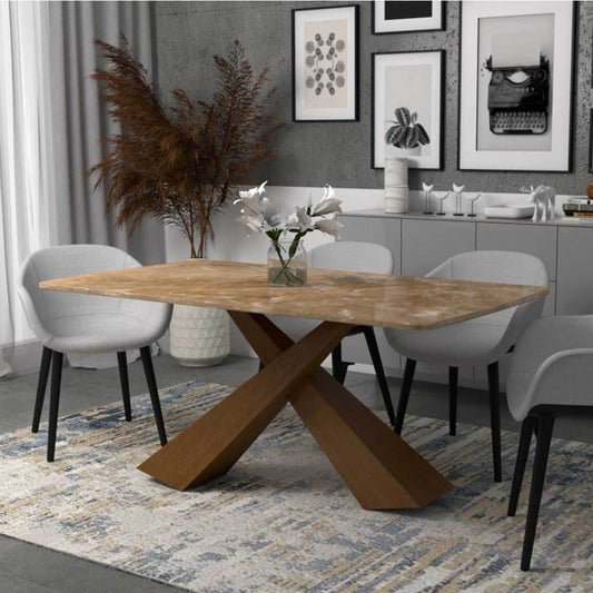 Rocco Polished Sintered Stone Dining Table (160cm/180cm) Singapore