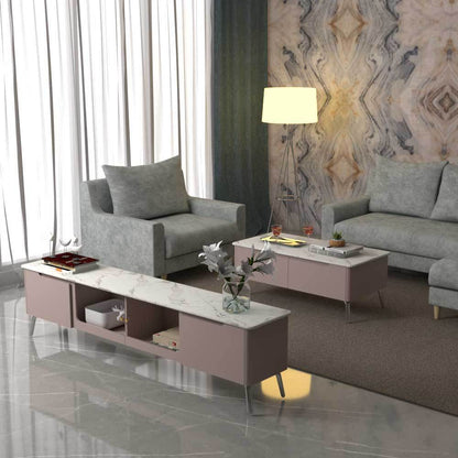 Samira Polished Sintered Stone Coffee Table Singapore