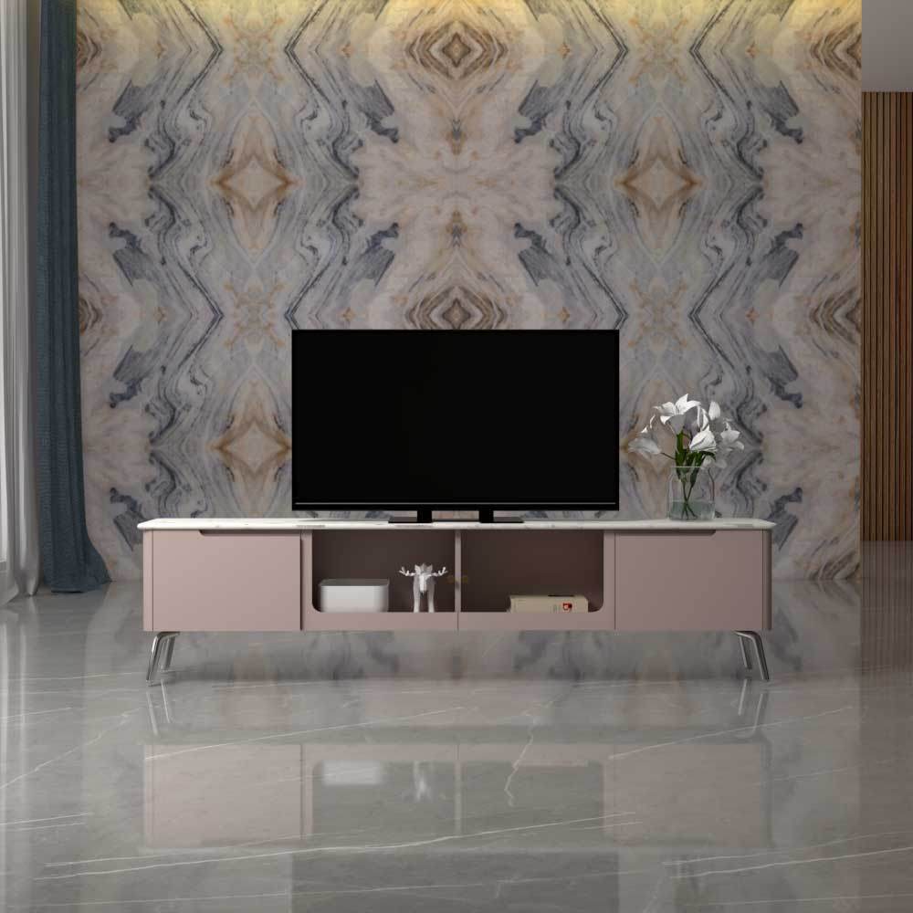 Samira Polished Sintered Stone TV Console Singapore