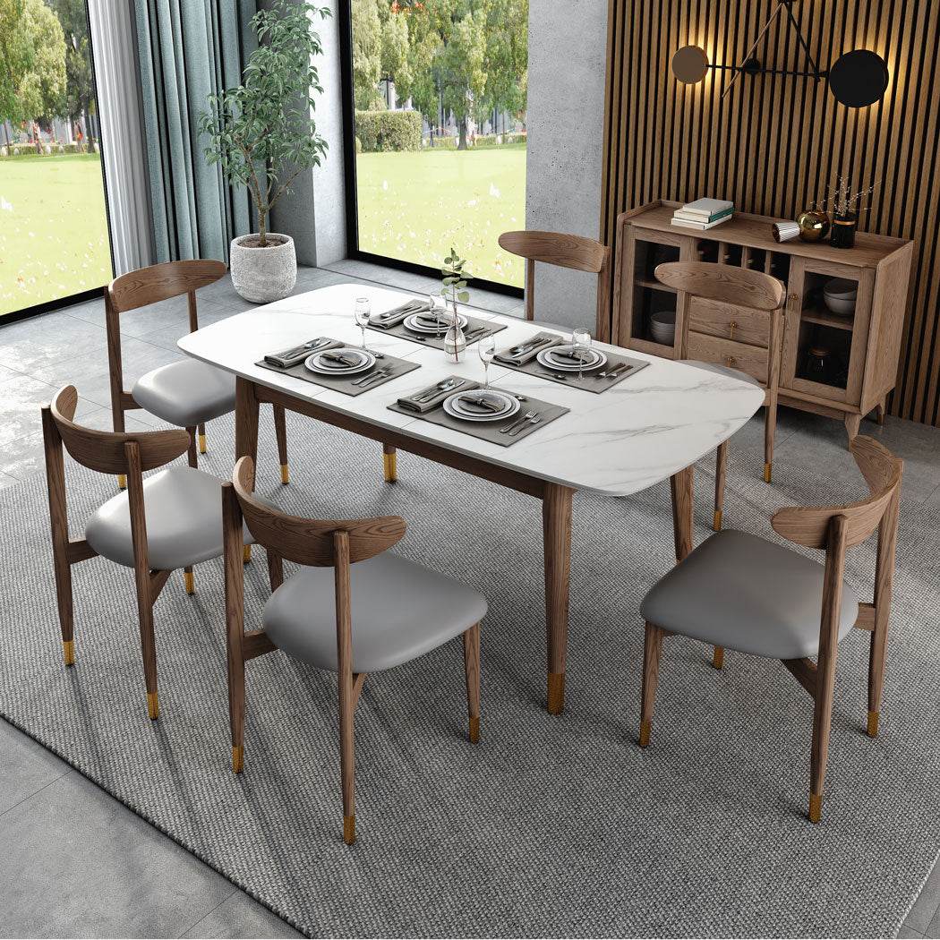 Simone Extendable Sintered Stone Dining Table (1.2m - 1.5m) Singapore