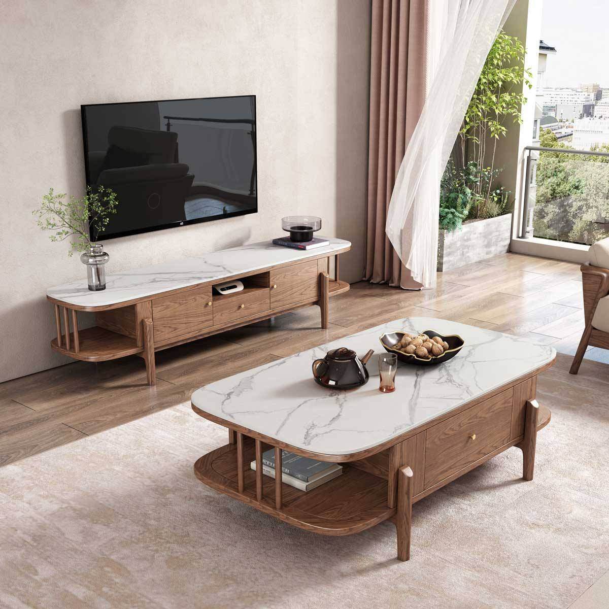 Skylar Ash Wood Coffee Table Singapore