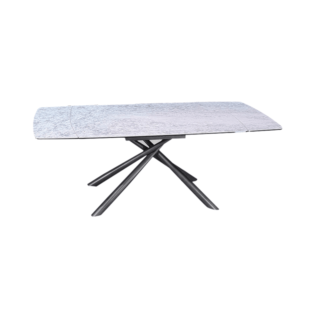 Sophia Extendable Dining Table with Glossy Grey Sintered Stone Top Singapore