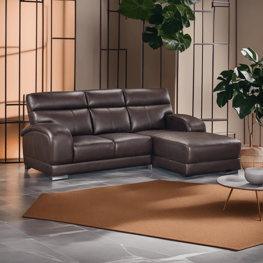 Sydney L-Shaped Faux Leather Sofa Singapore