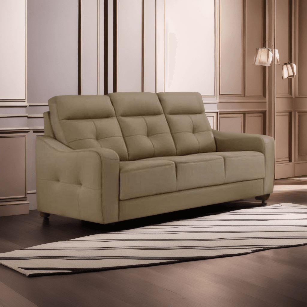 Theodore Beige Leather Sofa Singapore