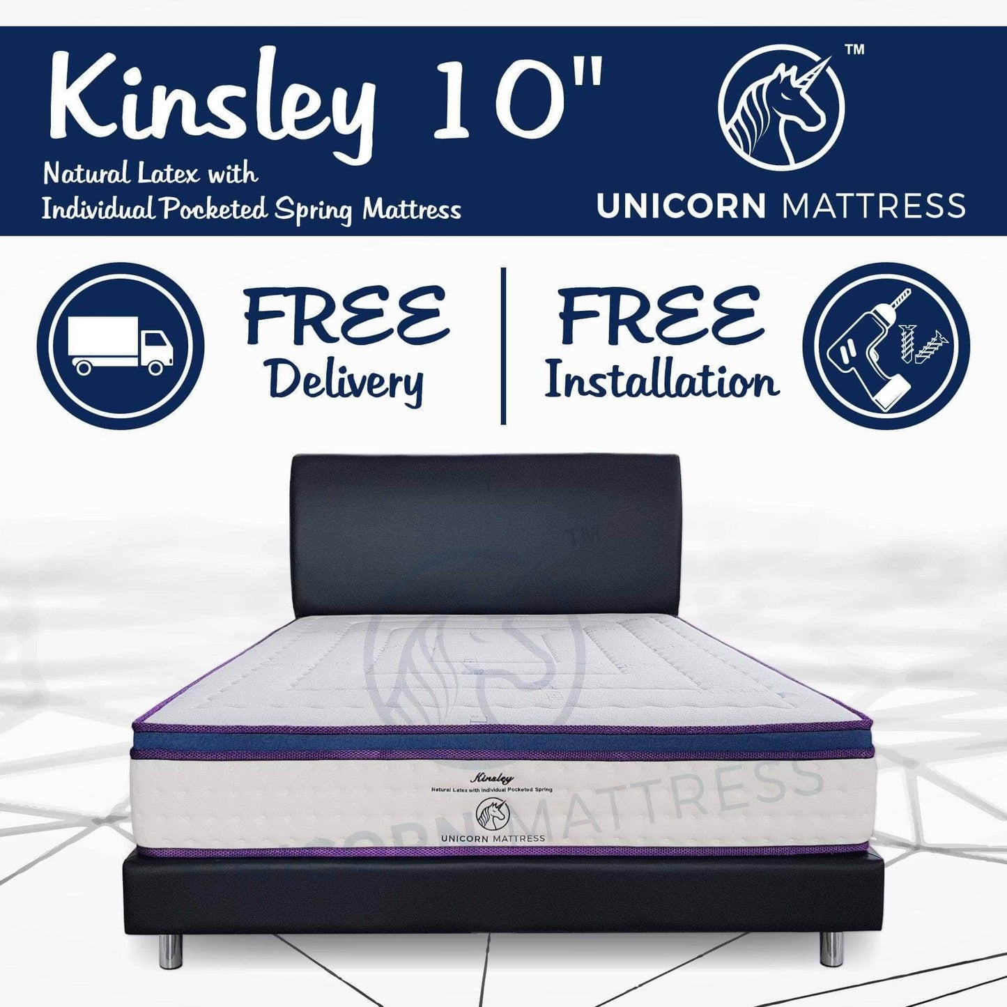 Unicorn Kinsley Natural Latex with Individual Pocketed Spring Mattress Singapore