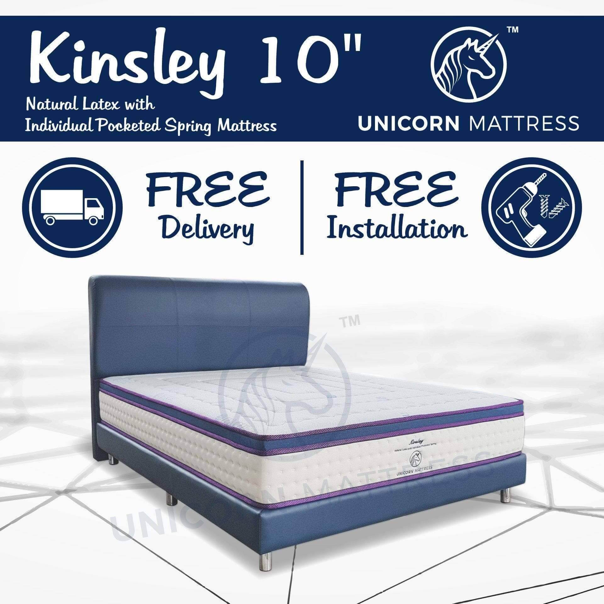 Unicorn Kinsley Natural Latex with Individual Pocketed Spring Mattress Singapore