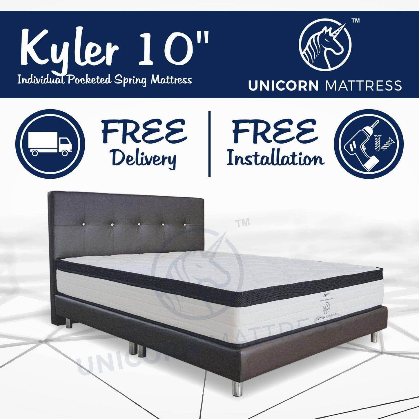 Unicorn Kyler Individual Pocketed Spring Mattress Singapore