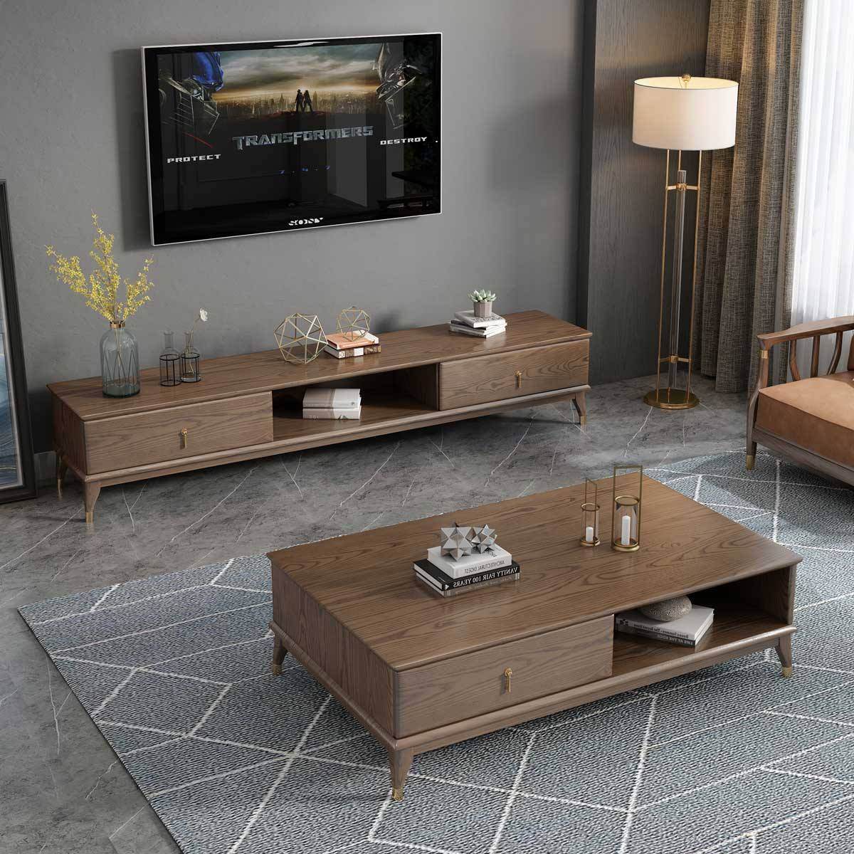 Valerius Ash Wood Coffee Table Singapore