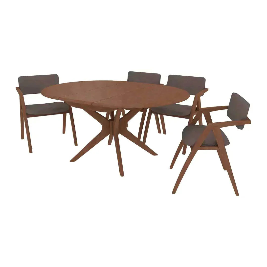 Veryl Extendable Wooden Dining Set Singapore