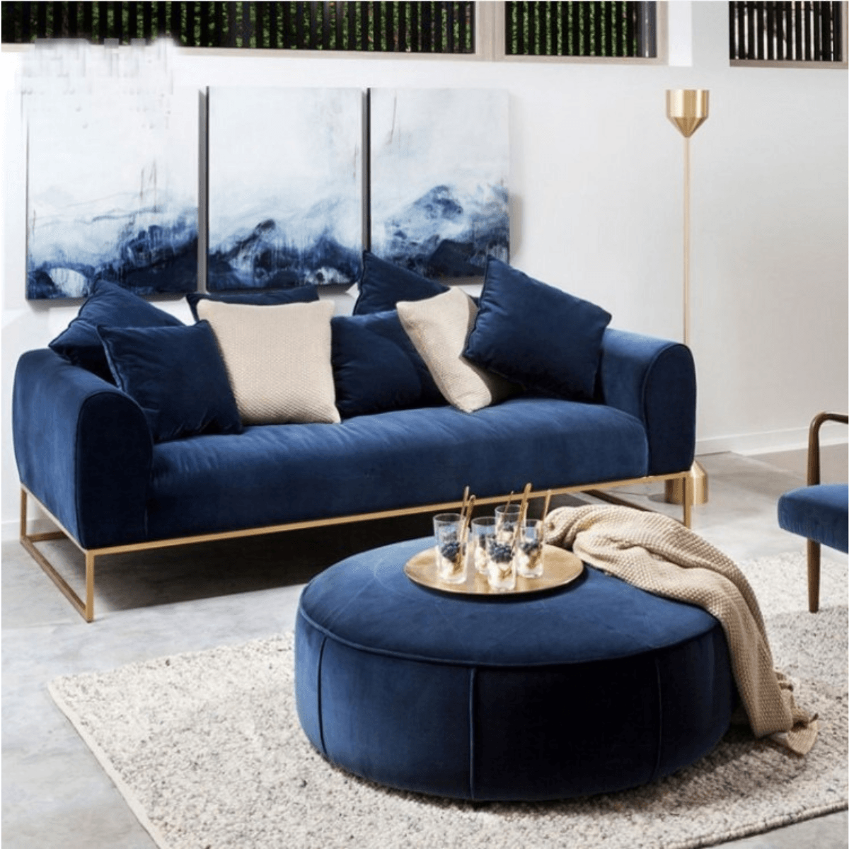 Weslin Velvet Fabric Sofa Singapore